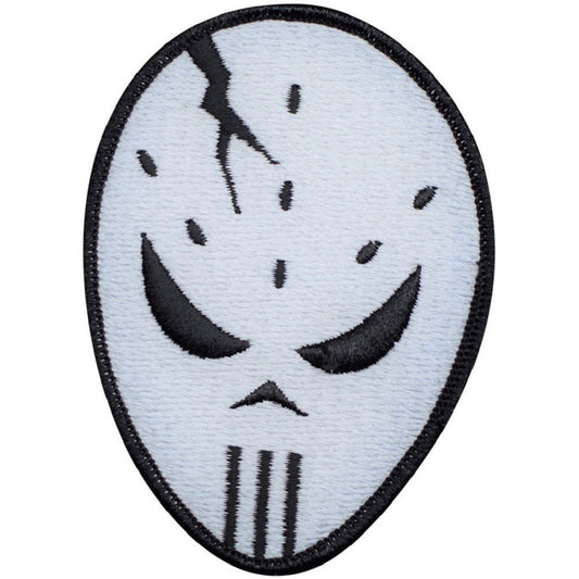 Vintage Hockey Mask Embroidered Patch — Iron On 3.75"