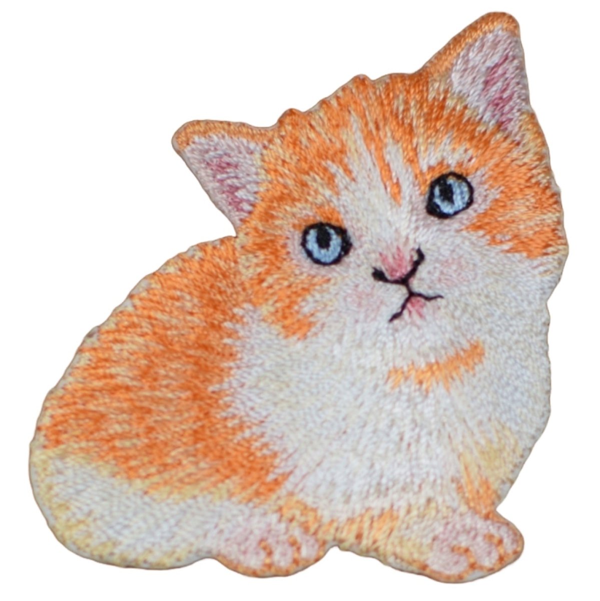 Orange Tabby Cat Embroidered Patch — Iron On 1-7/8"