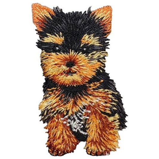 Yorkie Embroidered Patch — Yorkshire Terrier, Teacup, Dog, Puppy Badge 2" — Iron On