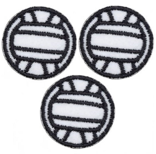 Mini Volleyball Embroidered Patch — 3-Pack — Iron On 1"