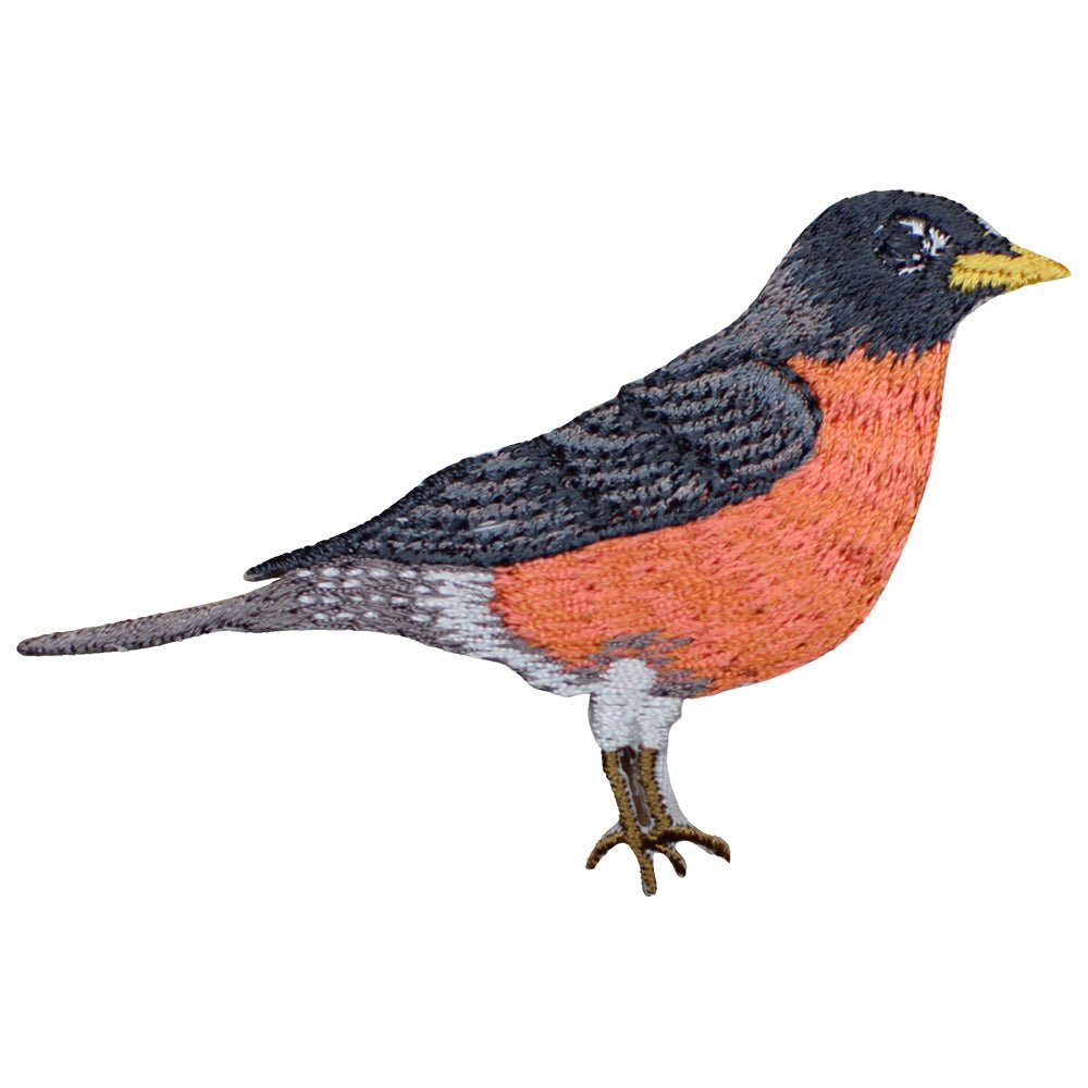 American Robin Embroidered Patch (Right Facing) — Iron On 3"