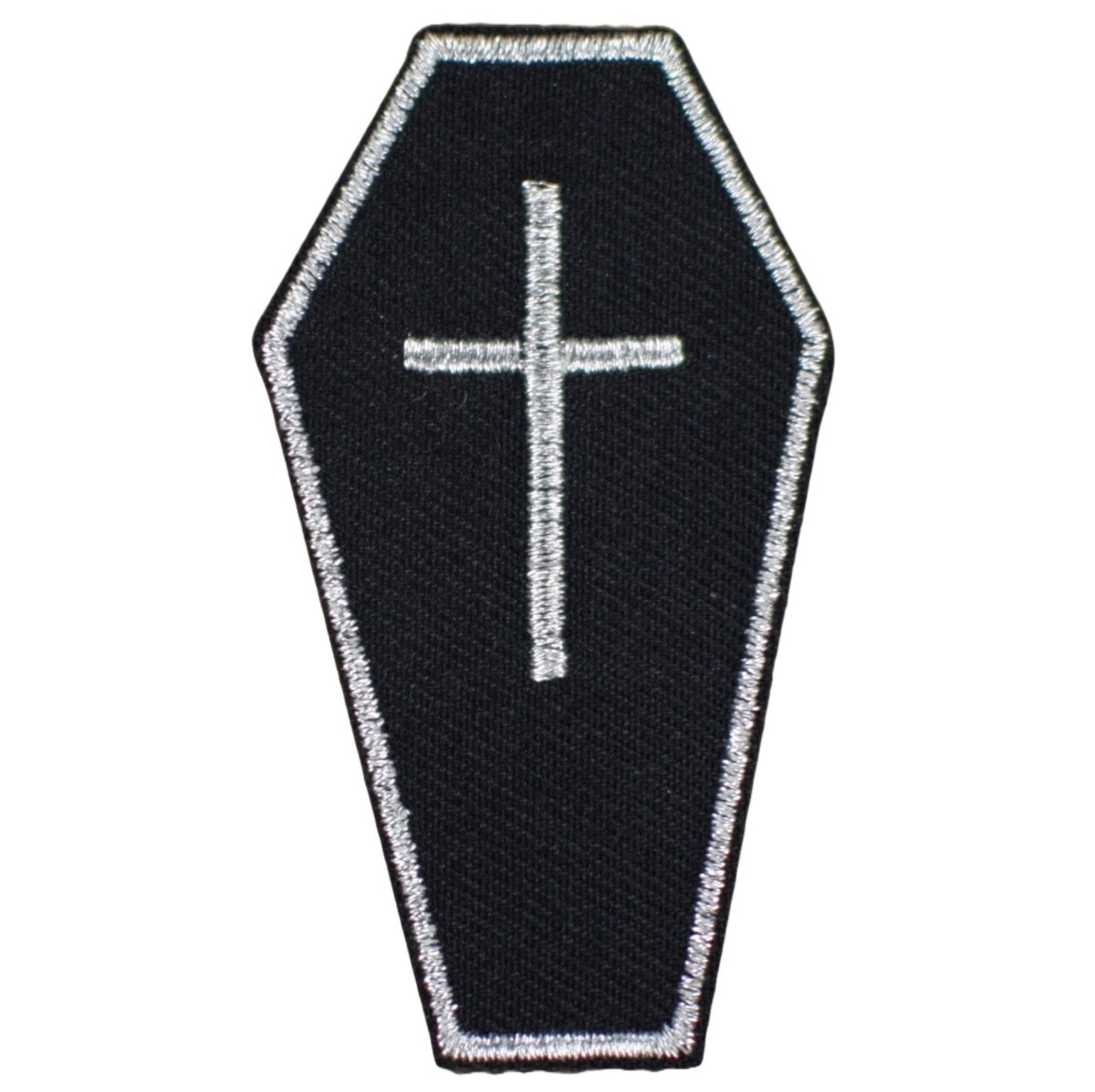 Coffin Embroidered Patch — Iron On 2.5"