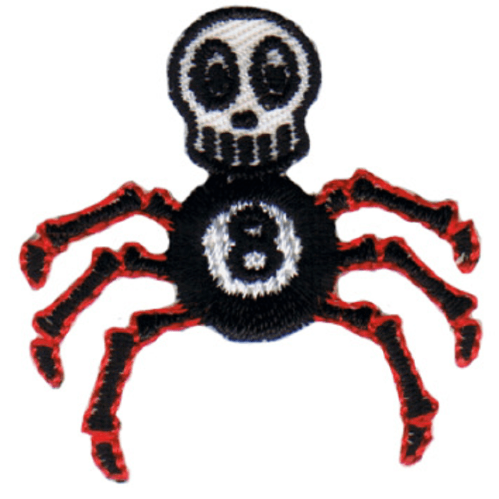 Mini Skull Embroidered Patch — Iron On 1.25"