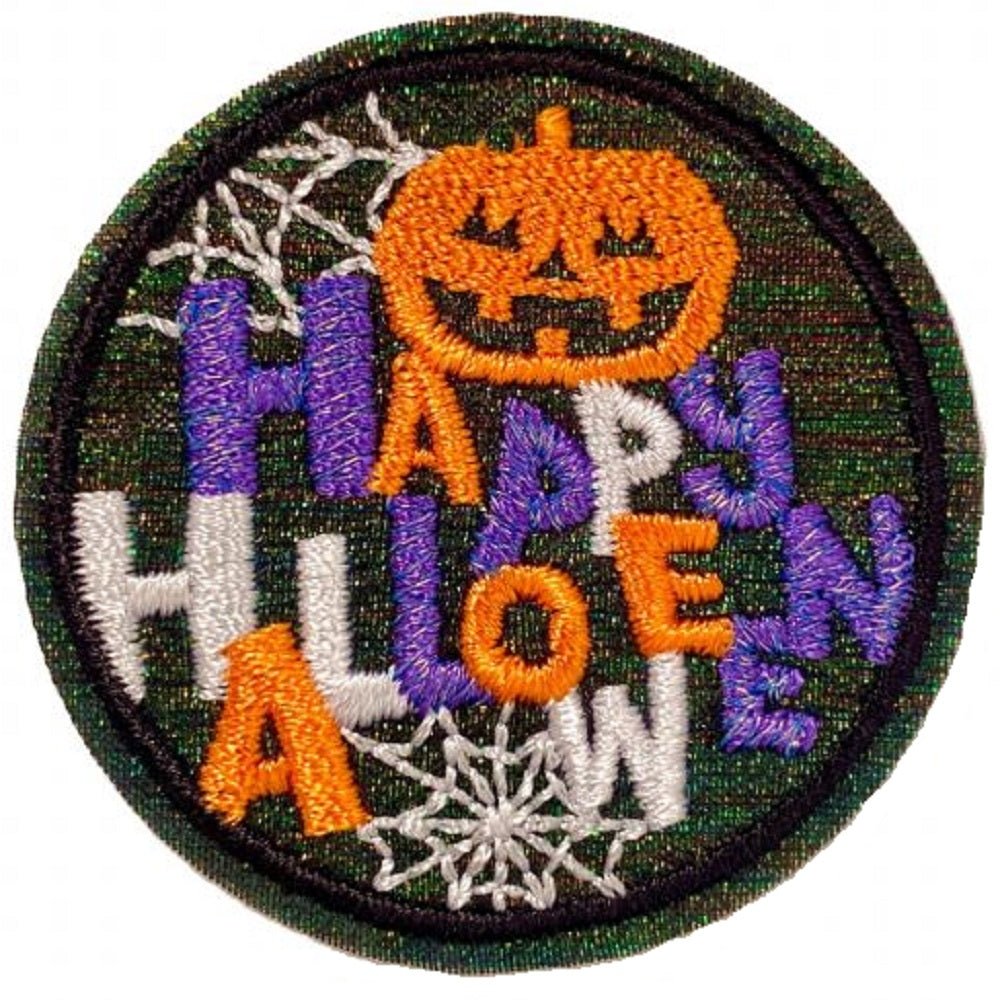 Happy Halloween Embroidered Patch — Iron On 1-7/8"