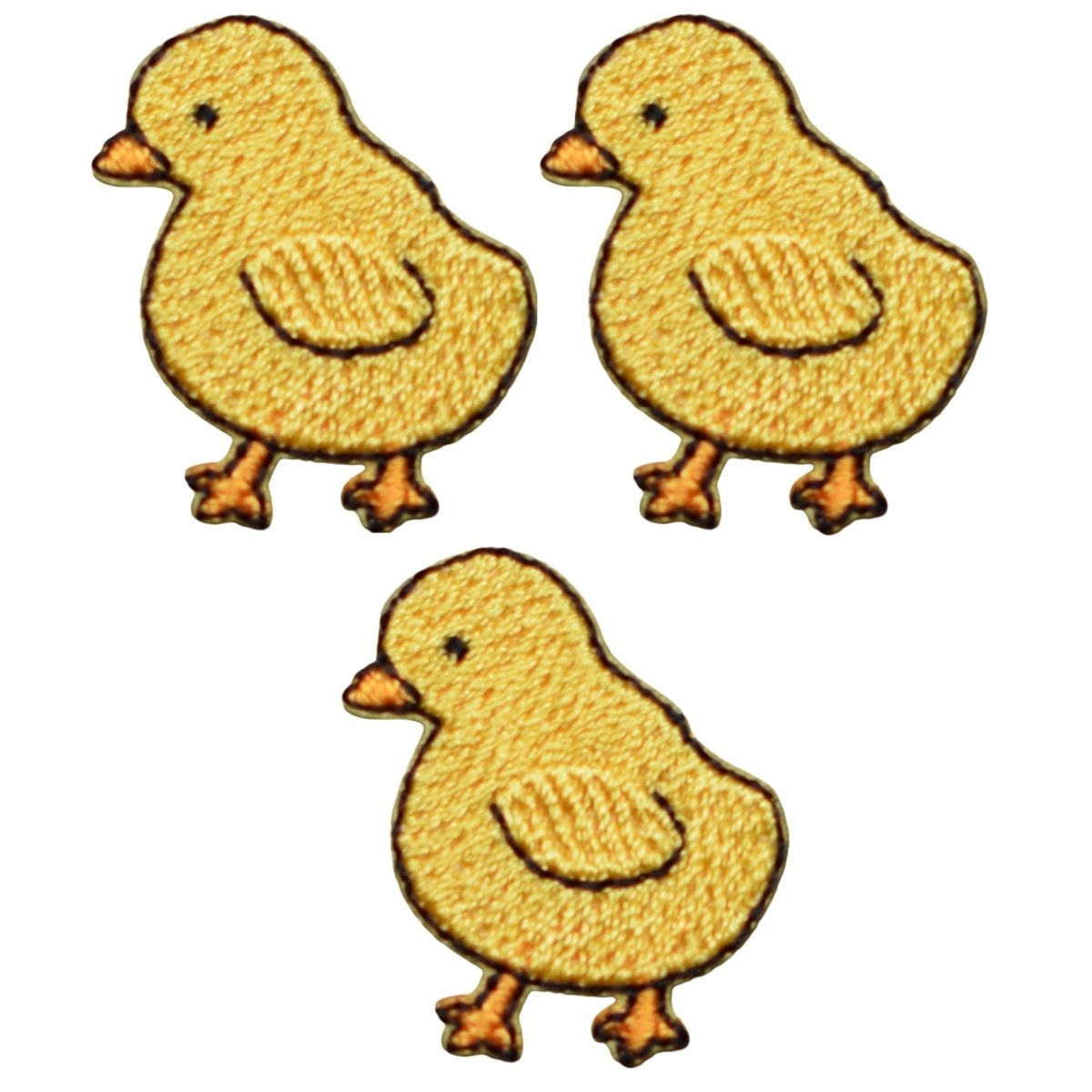 Mini Chick Embroidered Patch — 1" — 3-Pack — Iron On