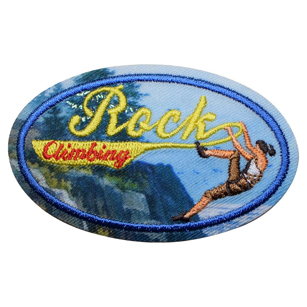 Rock Climbing Embroidered Patch — Bouldering, Sport, Trad, Lead Badge 2.75" — Iron On