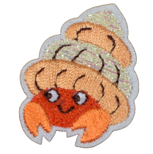 Mini Hermit Crab Embroidered Patch — Iron On 1-1/4"