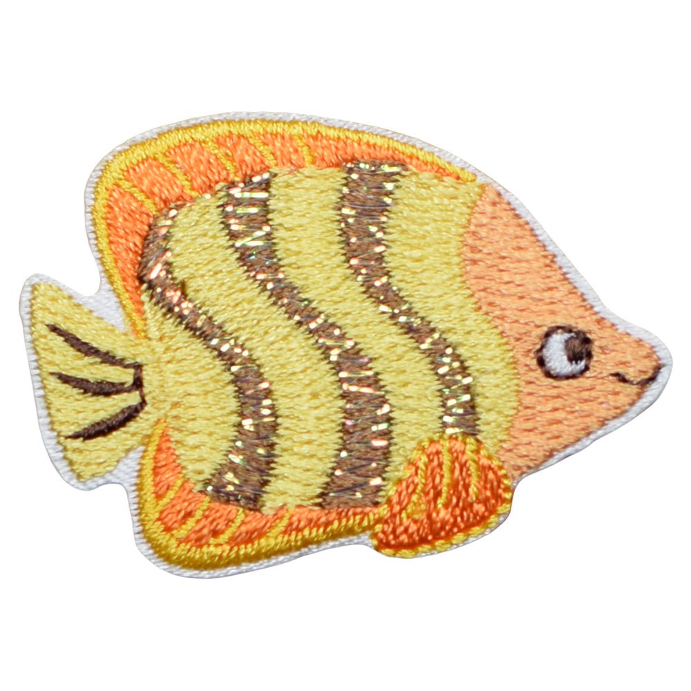Fish Embroidered Patch — Tropical 1-5/8" — Iron On