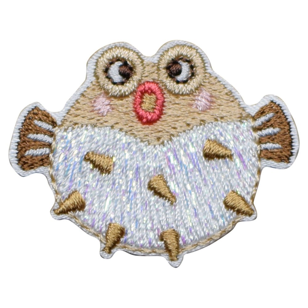 Puffer Fish Embroidered Patch — Iron On 1.5"