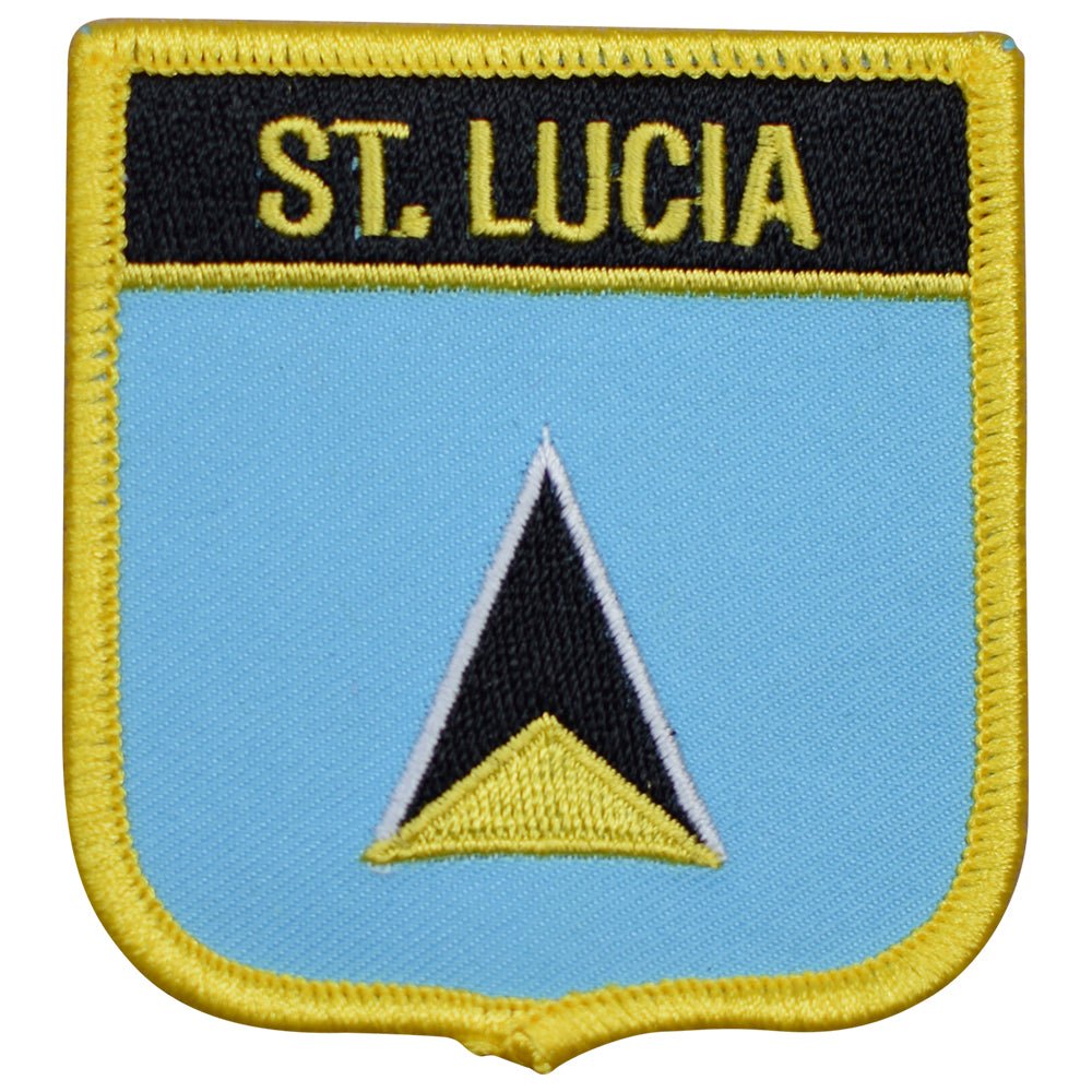 St. Lucia Embroidered Patch — Iron On 2.75"