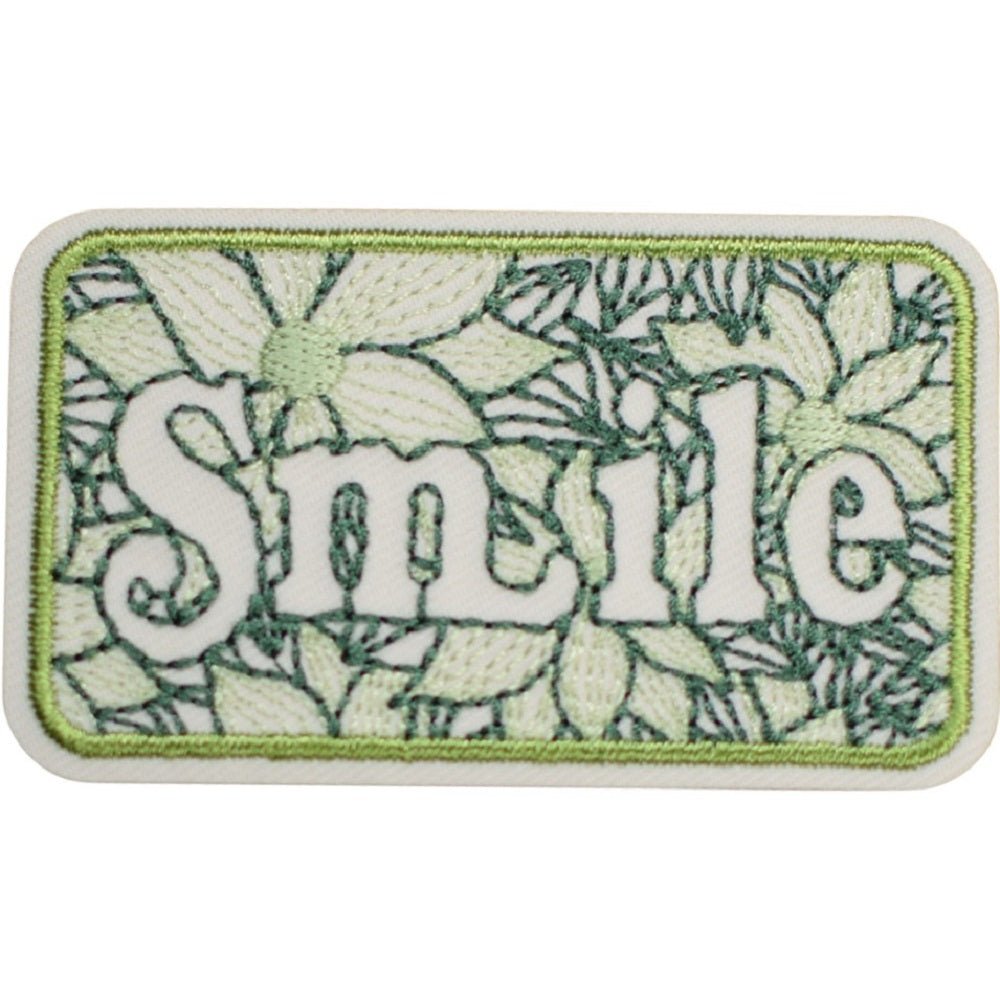 Smile Embroidered Patch — Iron On 2.5"