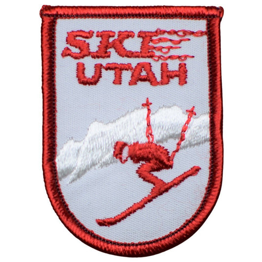 Vintage Ski Utah Embroidered Patch — Sew On 2-5/8"