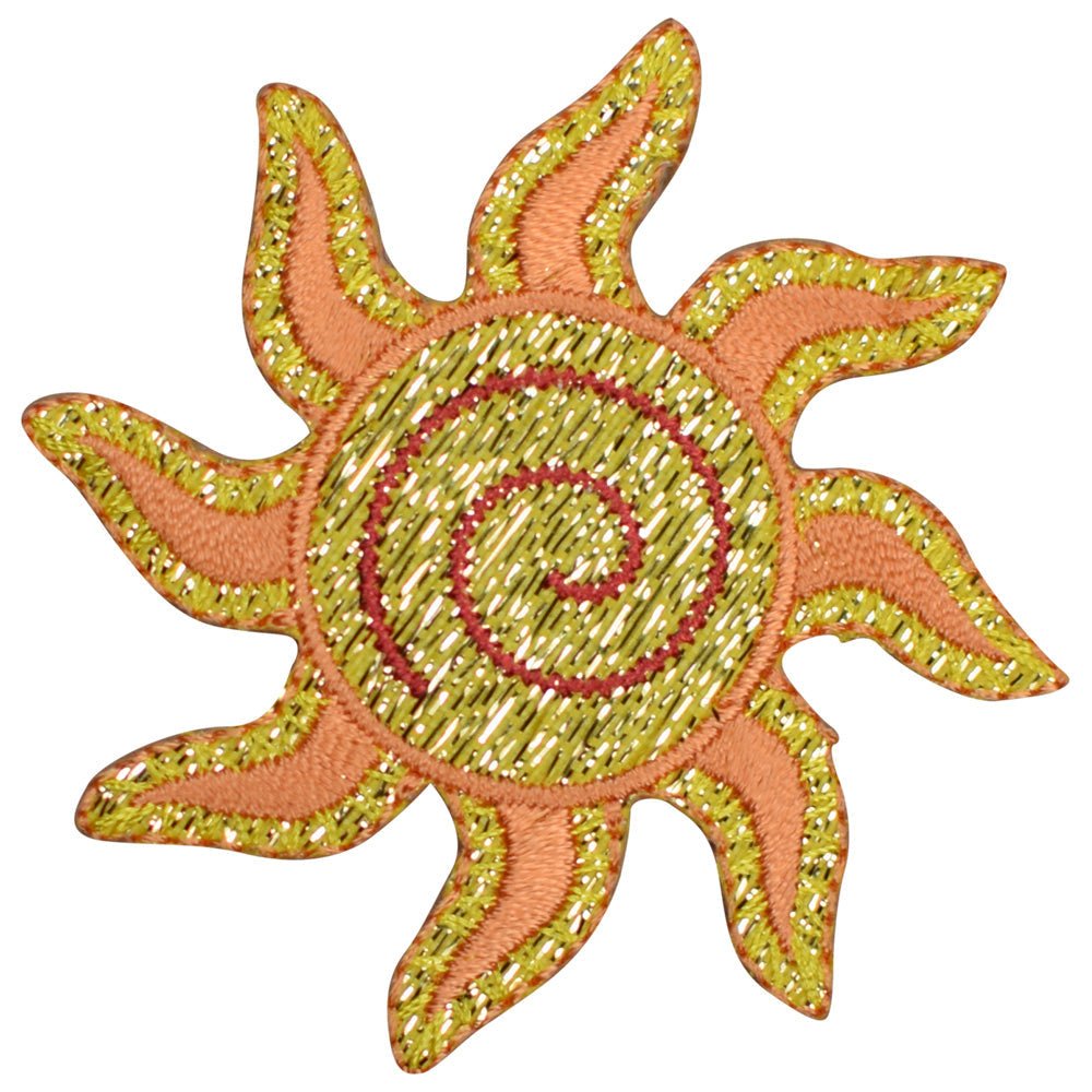 Sparkle Sun Embroidered Patch — Iron On 2.25"