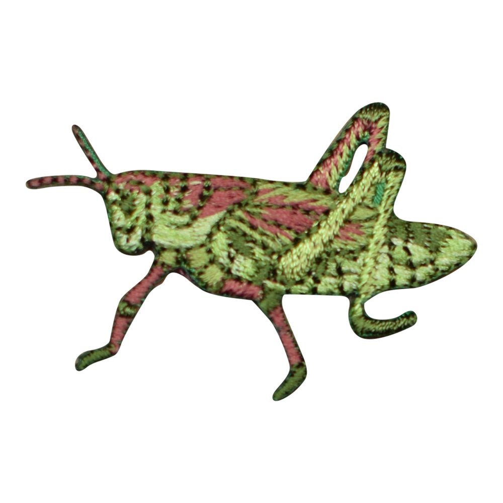 Grasshopper Embroidered Patch — Iron On 1-5/8"