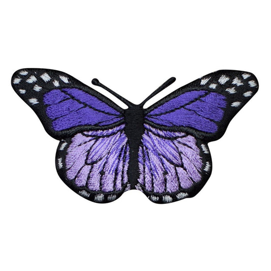 Purple and Lavender Butterfly Embroidered Patch — Iron On 2-7/8"