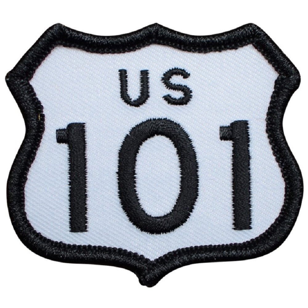 Highway 101 Embroidered Patch — California, Oregon, Washington Badge 2-3/8" — Iron On