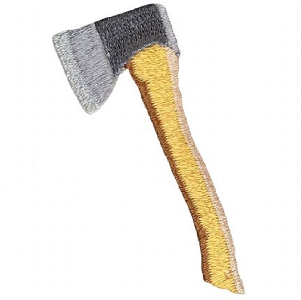 Axe Embroidered Patch — Iron On 2-1/8"
