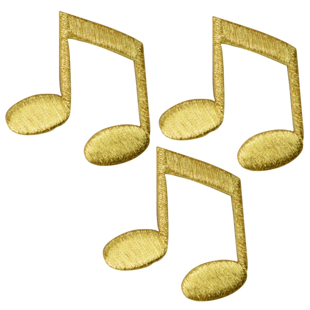 Double Note Embroidered Patch — 3 Pack — Iron On 1.5"