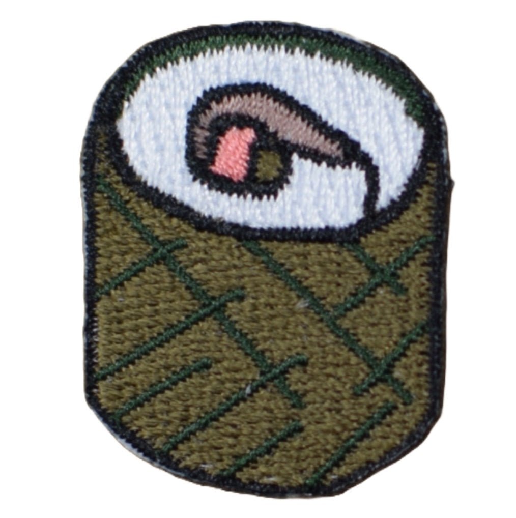 Mini Sushi Roll Embroidered Patch — Iron On 1.25"