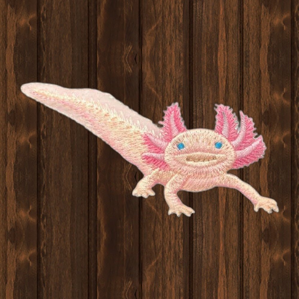 Axolotl Patch - wood background
