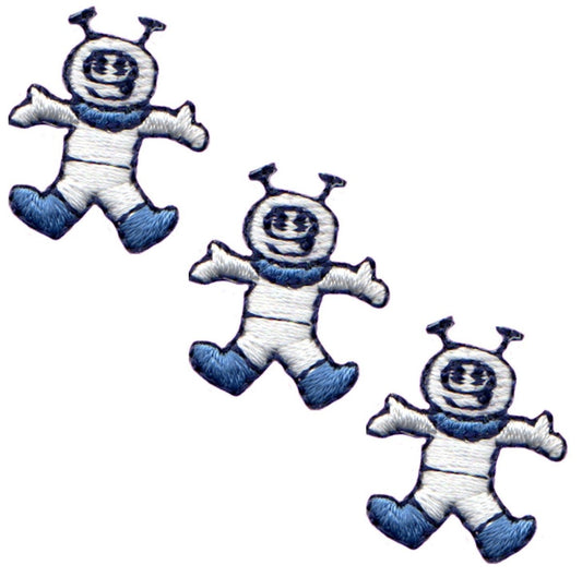 3-Pack Mini Astronaut Applique Patch - Outer Space Spacesuit Embroidered Badge