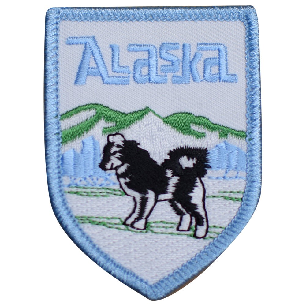 Alaska Patch - Embroidered Husky Iditarod Sled Dog Badge 2.75" (Iron On)