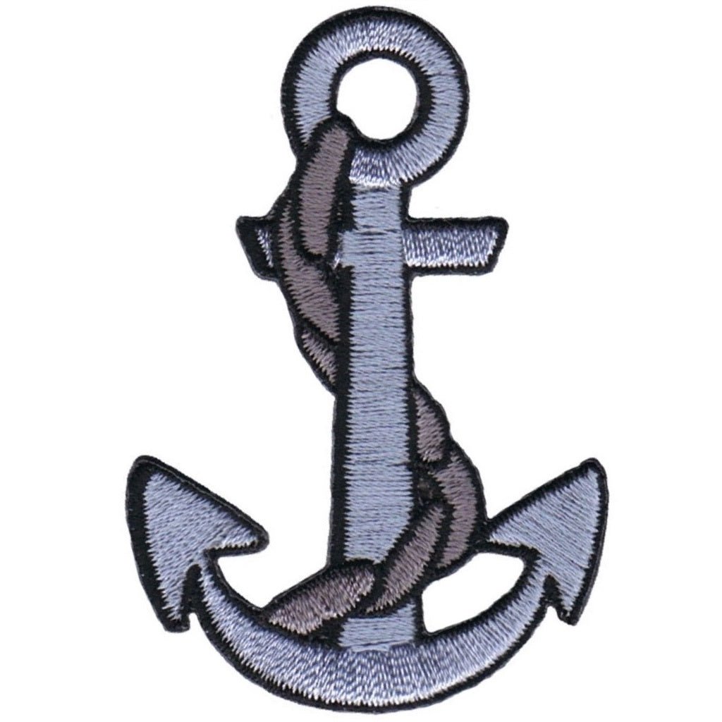 Anchor Applique Patch - Nautical Sailing Sailor Captain Embroidered Badge 2.5" (Iron On)