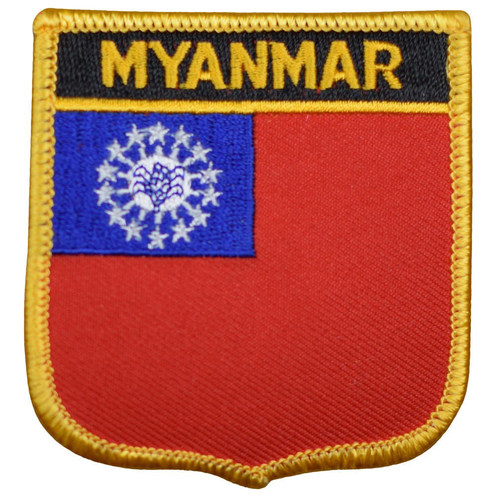 Myanmar Patch - Embroidered Burma Southeast Asia Badge 2.75" (Clearance, Iron On)