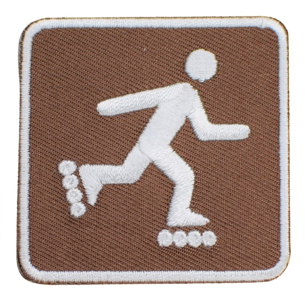 Inline & Roller Skating Patch Set - Embroidered Lighting Skate Rink Trail Sign Badges (Iron On)