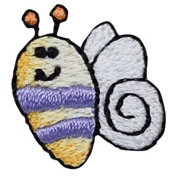 Honey Bee Applique Patch - Bumblebee, Insect, Bug Badge 5/8" (Clearance, Iron On)
