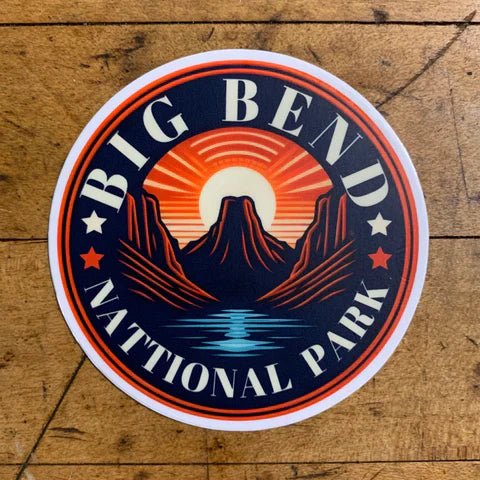 Big Bend National Park Sticker -Texas Hiking Camping Backpacking Nature 3"