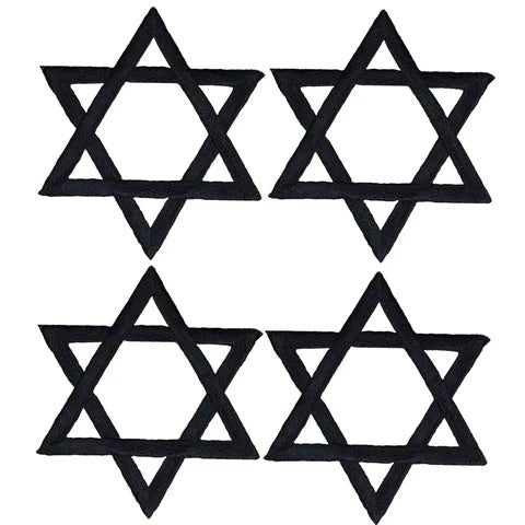 Black Star of David Applique Patch - Jewish, Judaism, Hanukkah 2" (Iron on)