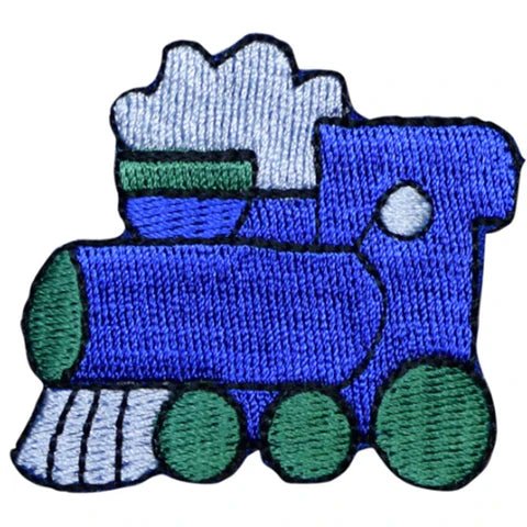 Medium Train Patch Applique -Steam Engine Locomotive Conductor Badge 2" Iron on