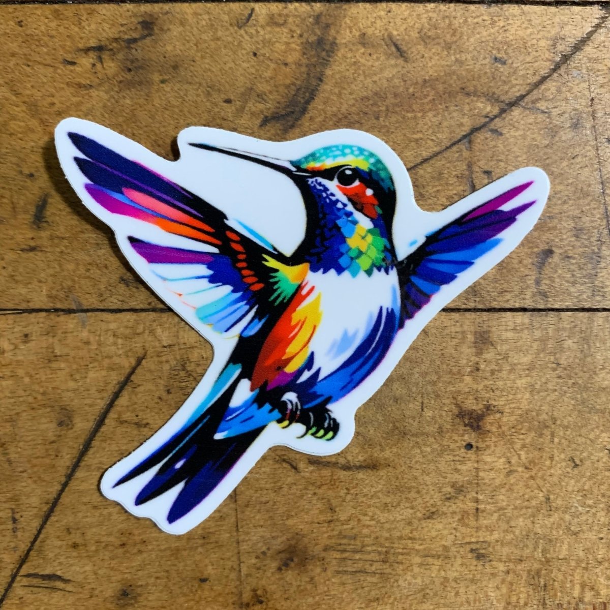 Hummingbird Sticker - Colorful Bird Animal Vinyl Decal 2-5/8" - view 2