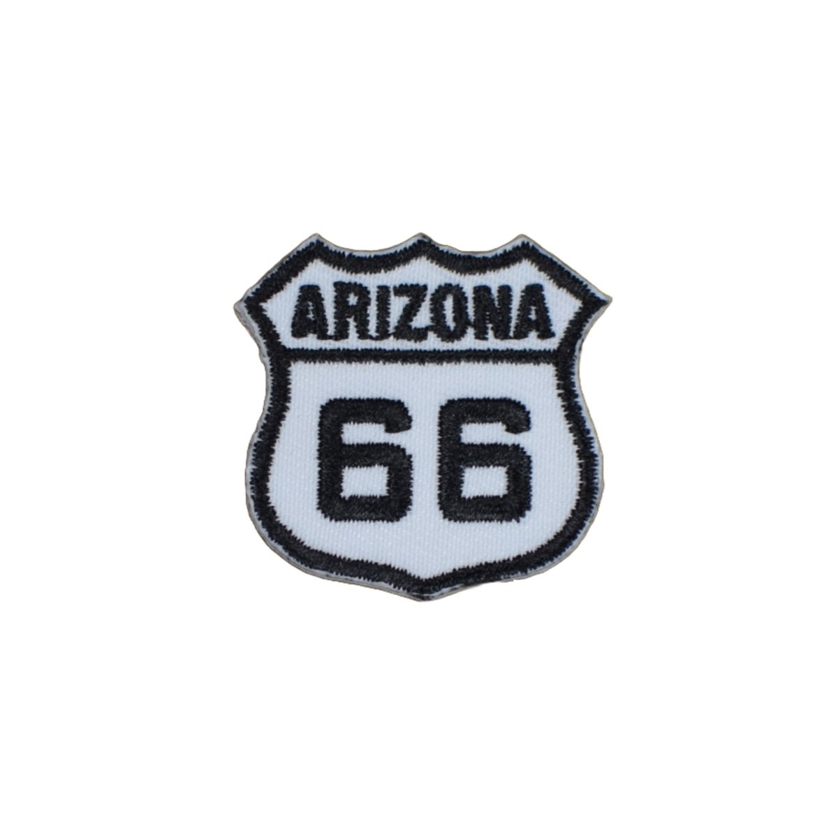 arizona route 66 embroidered iron on patch, 1-3/8", front view