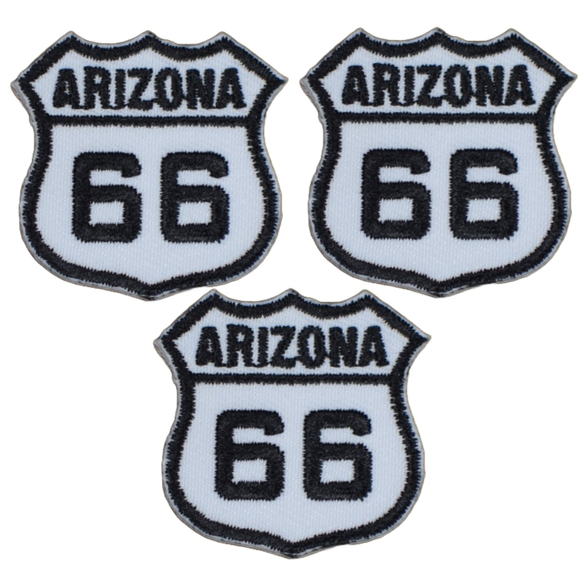 Arizona Route 66 Embroidered Patch Set - 3-Pack, 1-3/8" - Iron On - view 2