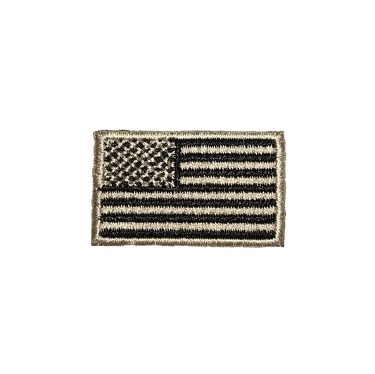 american flag embroidered iron on patch, 1.5", front view