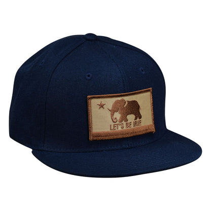 LET'S BE IRIE Snapback Hat - California Irie Flag, Navy Blue - Let's Be Irie™