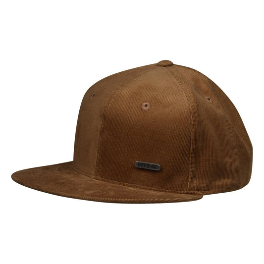 Corduroy Metallic Emblem Hat by LET'S BE IRIE - Brown Snapback - Let's Be Irie™