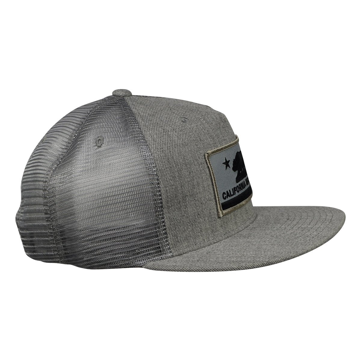 California Republic Flag Trucker Hat by LET'S BE IRIE - Heather Gray - Let's Be Irie™