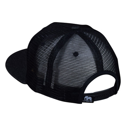 LET'S BE IRIE Trucker Hat - California Irie Flag, Black Denim Snapback - Let's Be Irie™