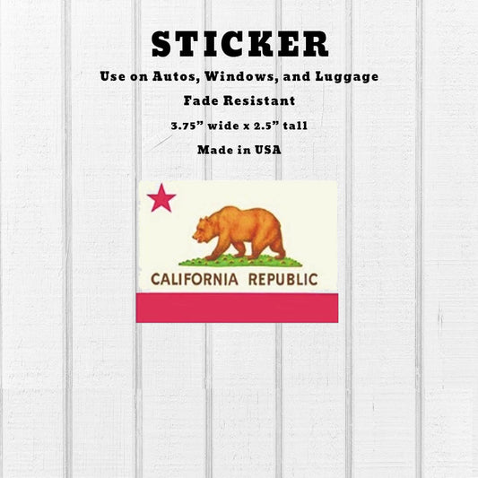 car sticker decal california bear