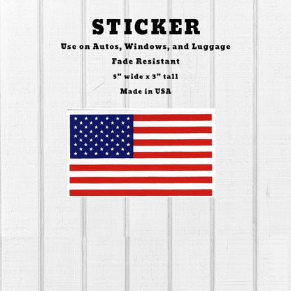 car sticker decal us flag