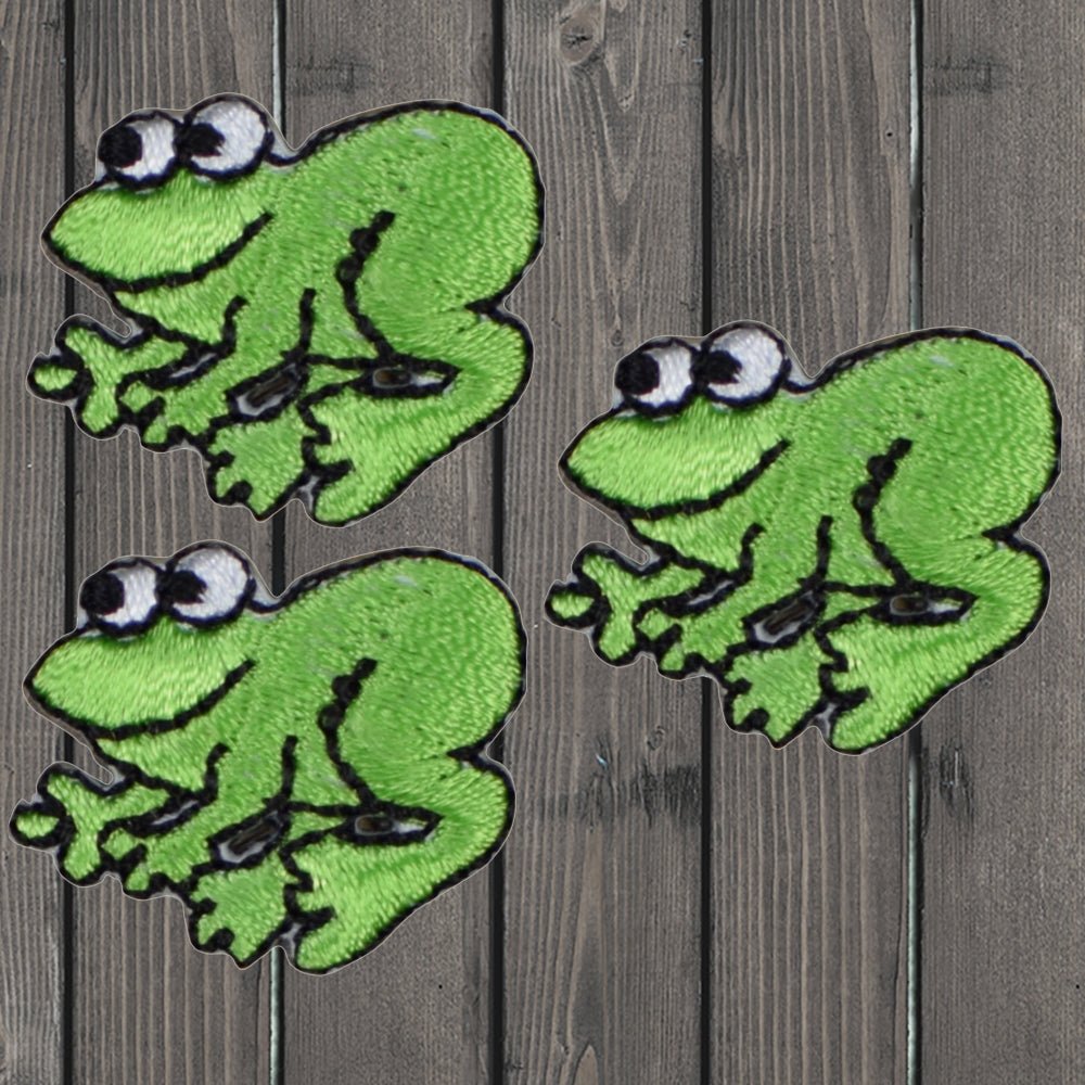 Frog Patch Pvc Mini Frog Embroidered Patch — 3-Pack — Iron On | Paddy's Patches