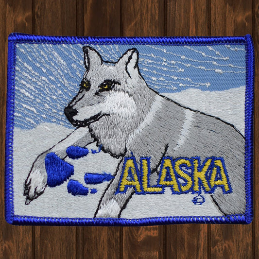 embroidered iron on sew on patch alaska dog vintage