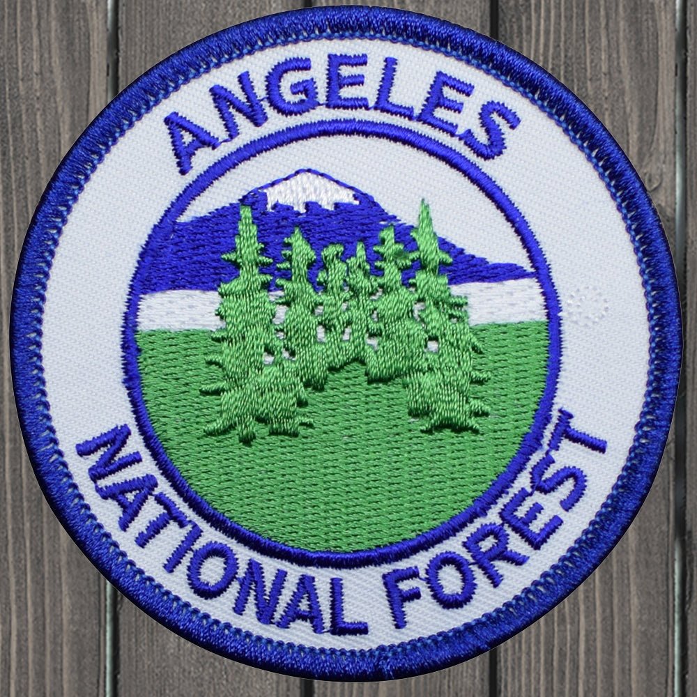 embroidered iron on sew on patch angeles national forest