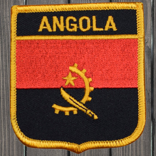 embroidered iron on sew on patch angola shield