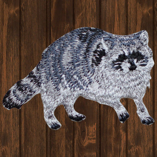 embroidered iron on sew on patch animal racoon