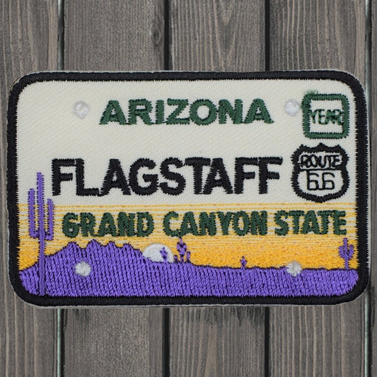 embroidered iron on sew on patch arizona grand canyon state flagstaff