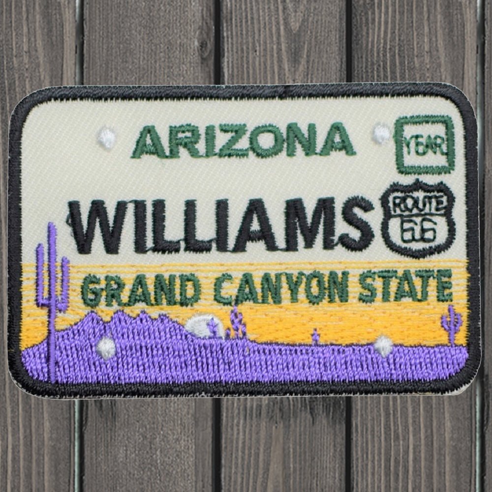 embroidered iron on sew on patch arizona grand canyon state williams